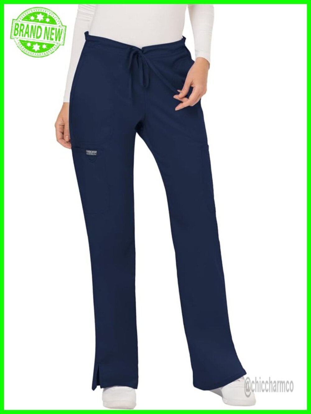 Cherokee Women Scrubs Pant Workwear Revolution Mid Rise Moderate Flare